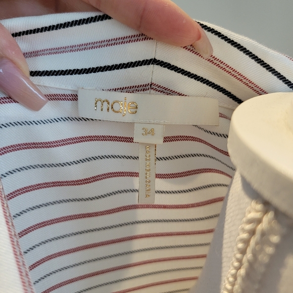 ❤️MAJE STRIPED SHIRT DRESS - Picture 10 of 12